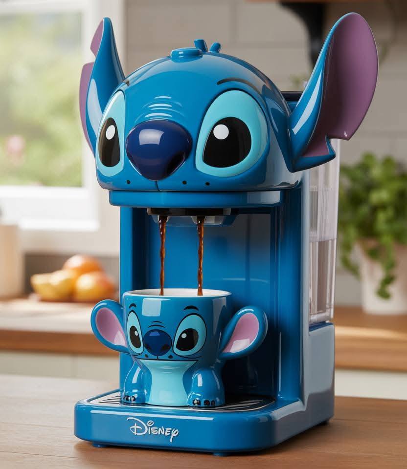 ☕💙 Stitch Kitchen Appliance Set – Coffee Maker & Blender Cute Cartoon Combo for Home