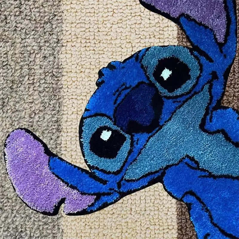 🏠💙 60cm Stitch Kawaii Floor Mat – Non-Slip Cute Cartoon Carpet for Bedroom, Living Room & Kids Room Decor FAIRY KIDS