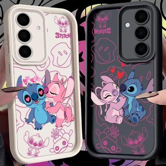 📱💙 Stitch Silicone Phone Case for Samsung Galaxy – Soft Shockproof Cartoon Protective Cover FAIRY KIDS