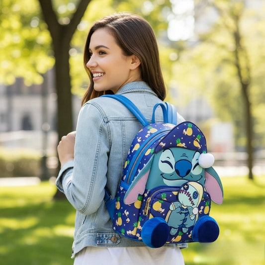 🎒📚 Lilo & Stitch Scrump Reading Mini Backpack – PU Leather Children Student Backpack | Stationery Christmas Gift FAIRY KIDS
