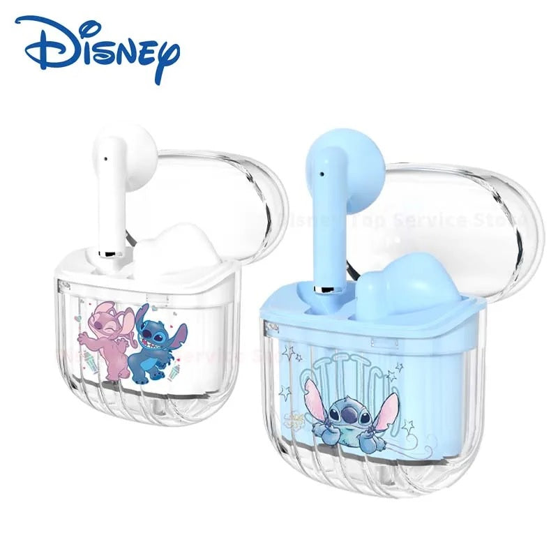 New Disney Lilo & Stitch Angel Wireless Bluetooth Earbuds HiFi Sound HD Call Headsets Smart Touch Low Latency Long Endurance FAIRY KIDS