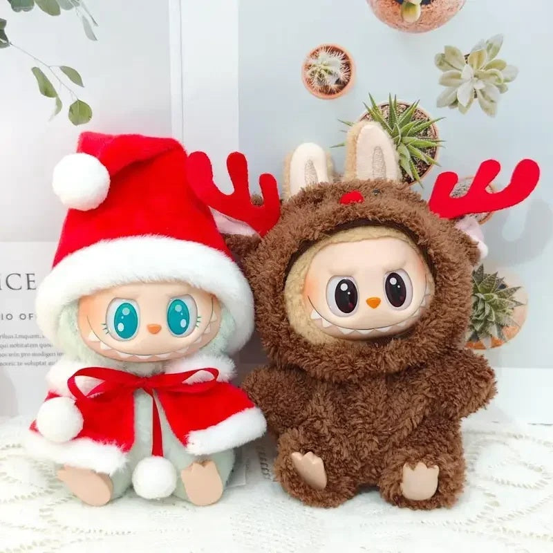 🎄 Labubu Mini Outfit Set – Christmas Sweater, Hat & Scarf 🎁 Fairy.kid