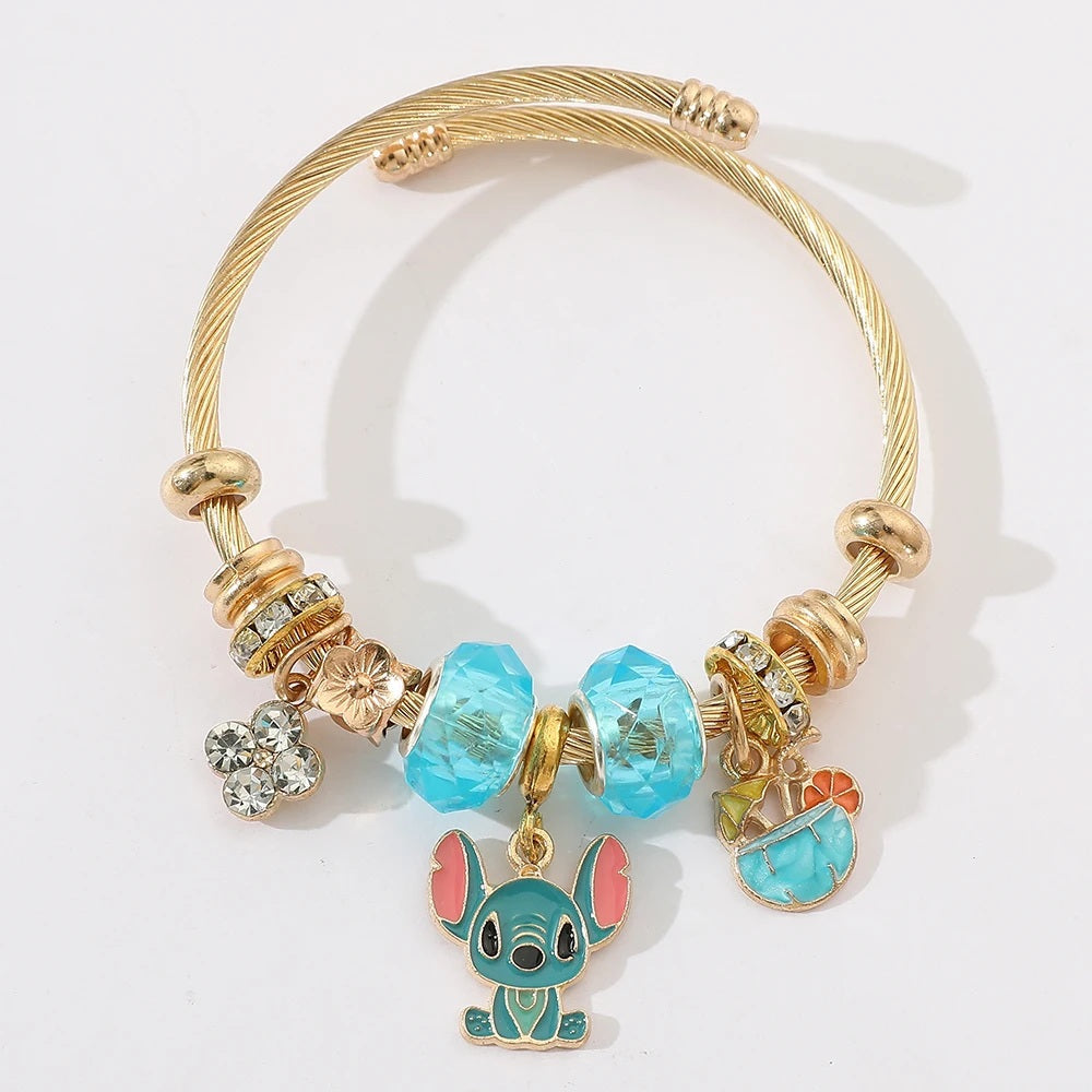 ✨💙 Glow-in-the-Dark Stitch Bracelet – Cute Cartoon Luminescent Adjustable Jewelry Gift for Kids & Fans FAIRY KIDS