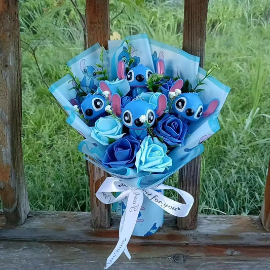 💐🧸 Adorable Stitch Plush Bouquet