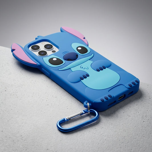 📱⚡💙 Stitch Motorola Phone Case & Type-C Charger Set – Cute Cartoon Protective Bundle