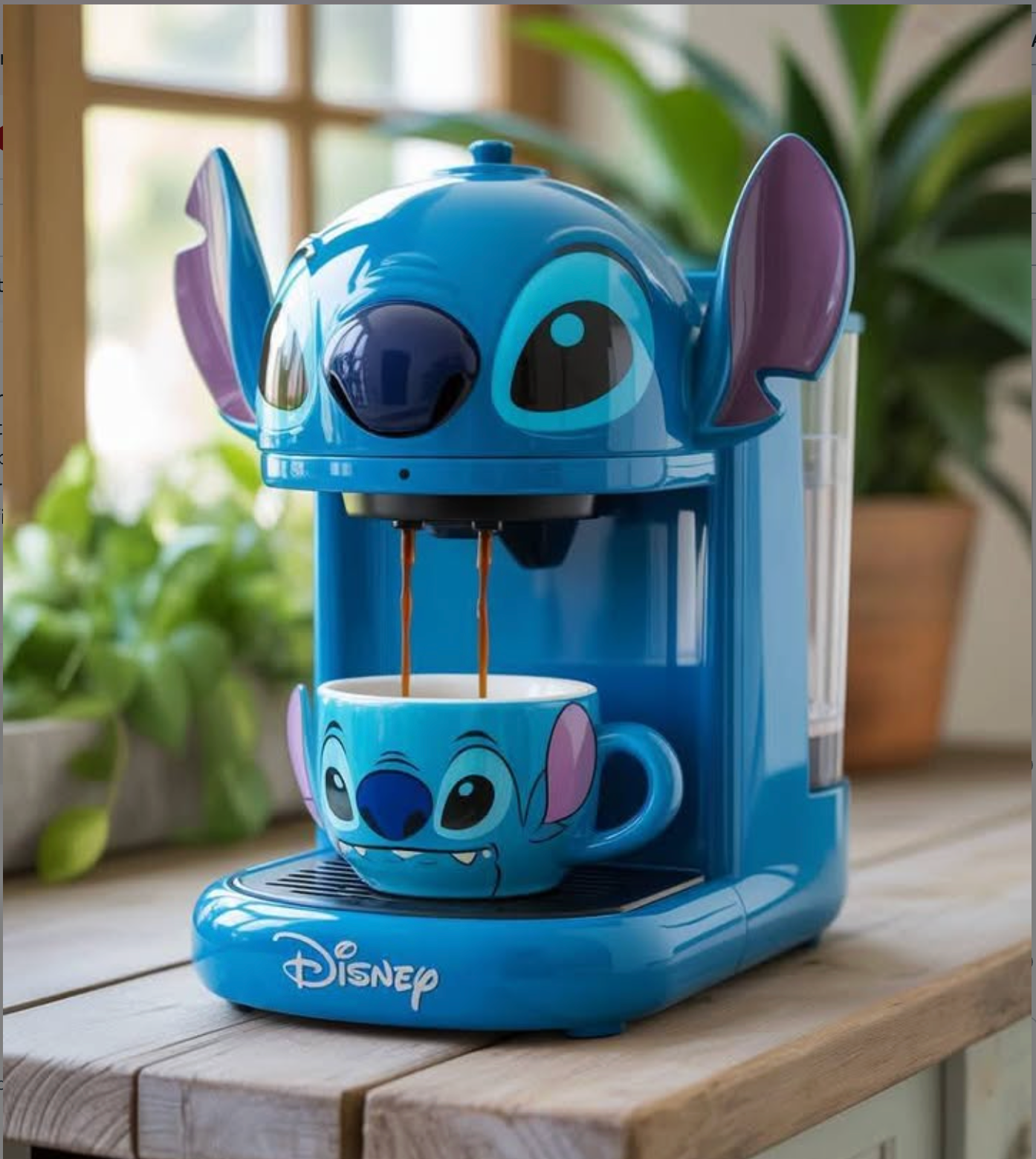 ☕💙 Stitch Coffee Maker – Cute Cartoon Mini Coffee Machine for Home & Office