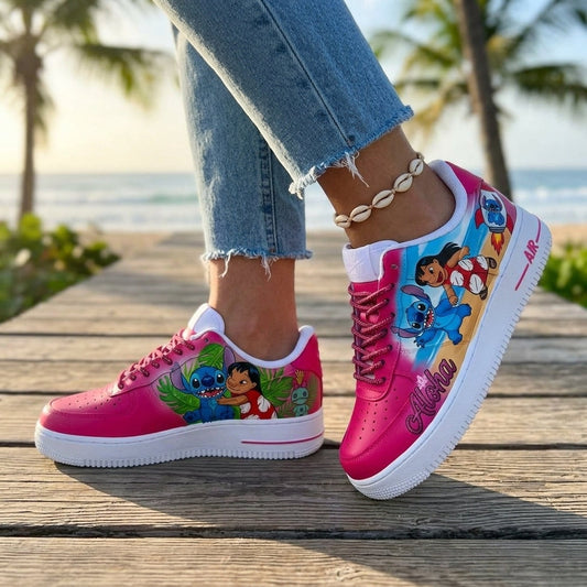 👟💙 Stitch Air Sneakers – Breathable Lightweight Cartoon Running Shoes Casual Wear FAIRY KIDS