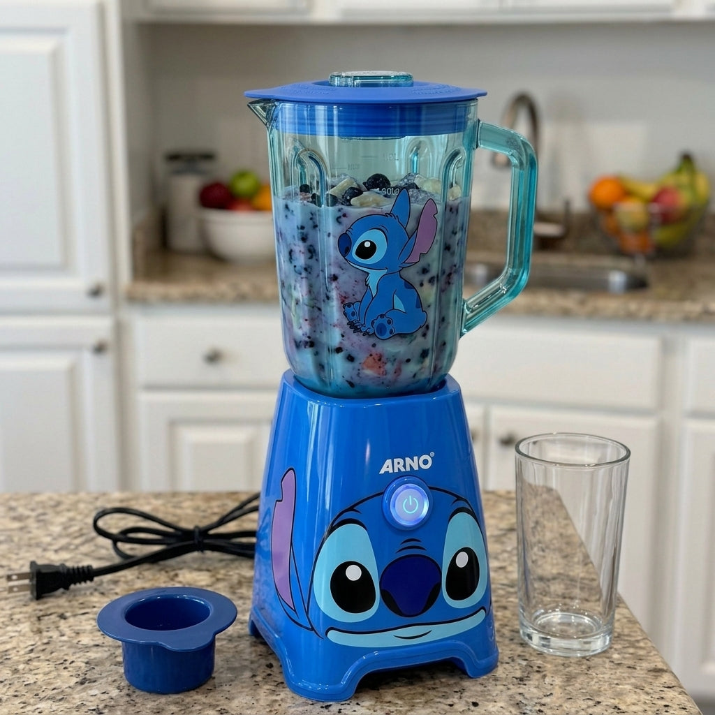 ☕💙 Stitch Kitchen Appliance Set – Coffee Maker & Blender Cute Cartoon Combo for Home