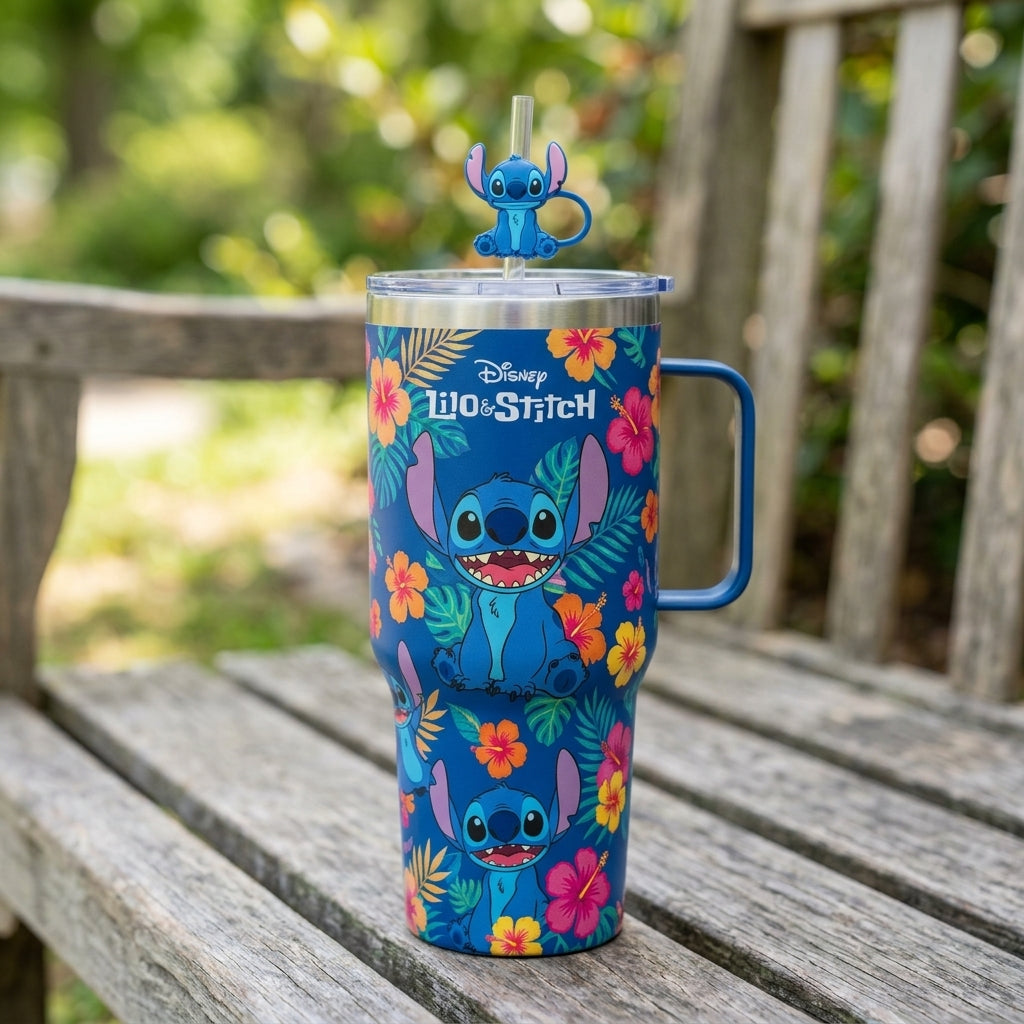 🎁💙 Stitch Gift Set – Tumbler, Shoes, Purse, Phone Case & Wallet Cute Cartoon Bundle FAIRY KIDS