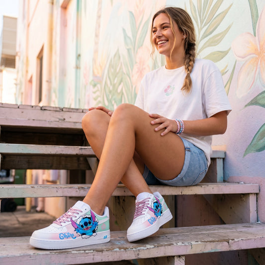 👟💙 Stitch Air Sneakers – Breathable Lightweight Cartoon Running Shoes Casual Wear FAIRY KIDS