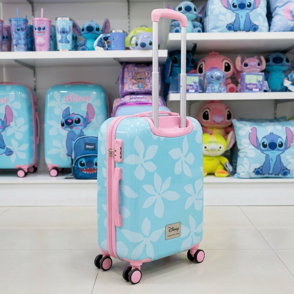 🧳💙 Stitch Suitcase – Cute Cartoon Travel Luggage Lightweight Rolling Travel Bag FAIRY KIDS