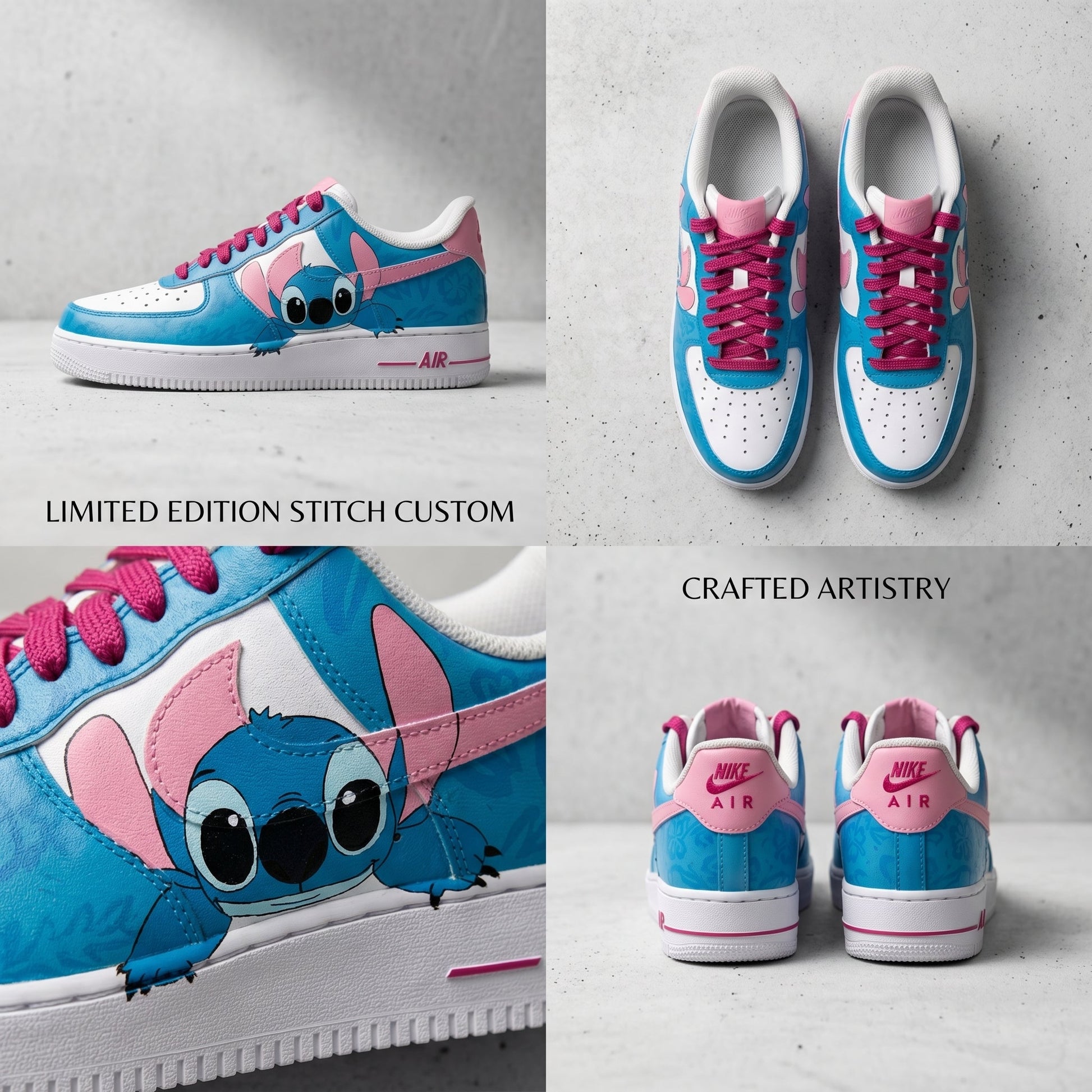 👟💙 Stitch Air Sneakers – Breathable Lightweight Cartoon Running Shoes Casual Wear FAIRY KIDS