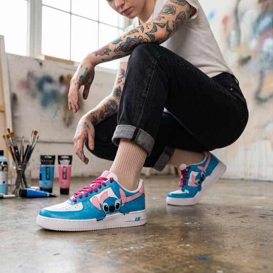 👟💙 Stitch Air Sneakers – Breathable Lightweight Cartoon Running Shoes Casual Wear FAIRY KIDS