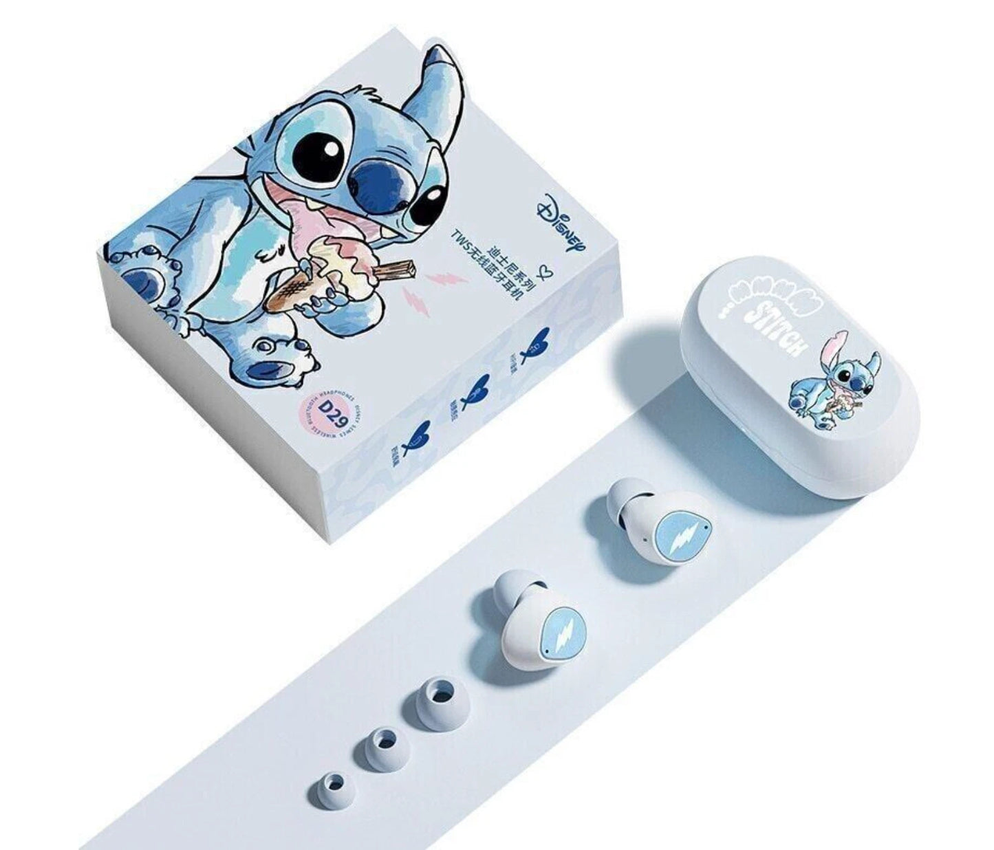 🎧💙 Lilo & Stitch Wireless Bluetooth Earbuds – HiFi Stereo Cartoon Headphones with Charging Case